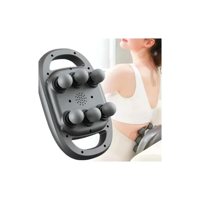 Massageador Portátil de Mão com 6 Pontas e 9 Velocidades