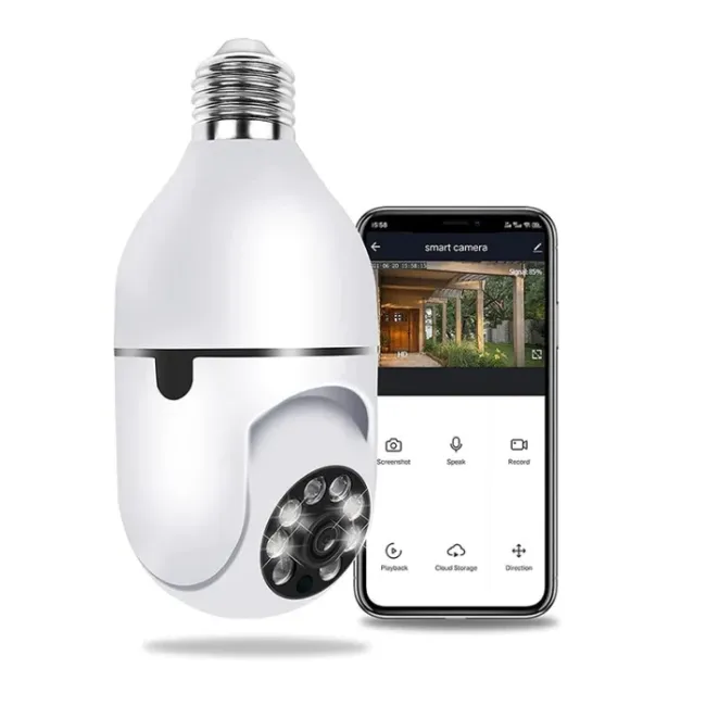 Câmera de Segurança Lâmpada - Wifi - 360 Full HD - Visão Noturna