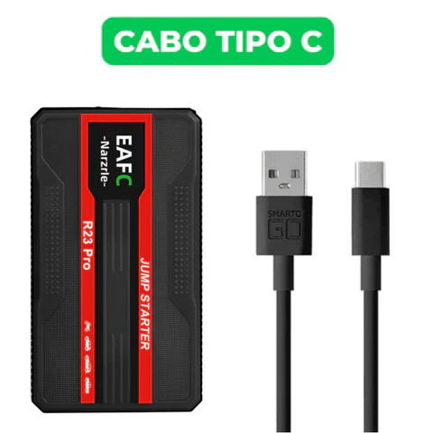 Kit com cabos chupeta e carregador