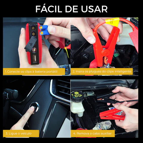 Auxiliar de partida portátil Jump Starter vista geral
