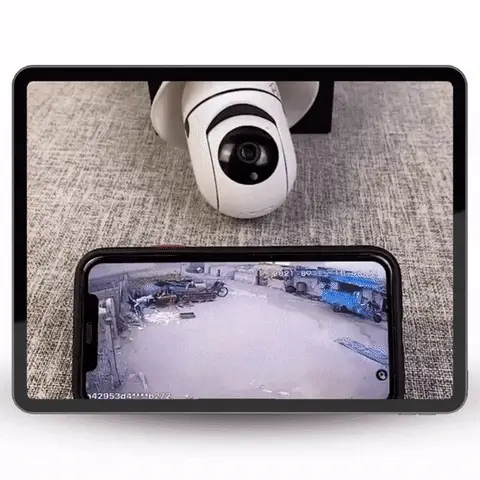 Câmera Lâmpada 360 girando e monitorando