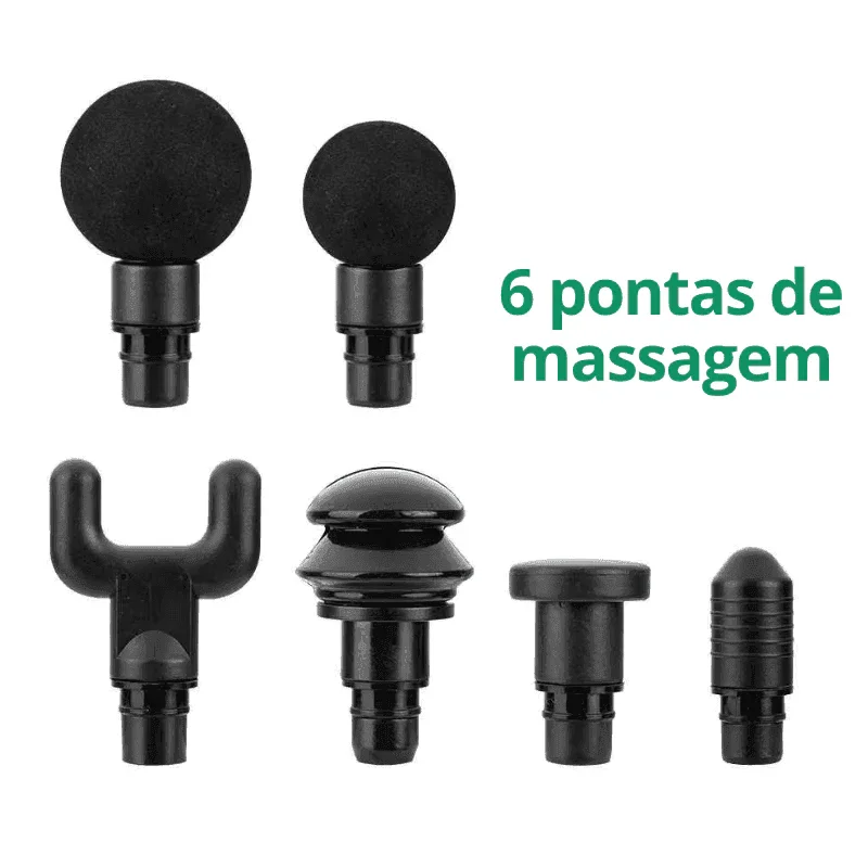 Uso da pistola massageadora nas costas e pernas