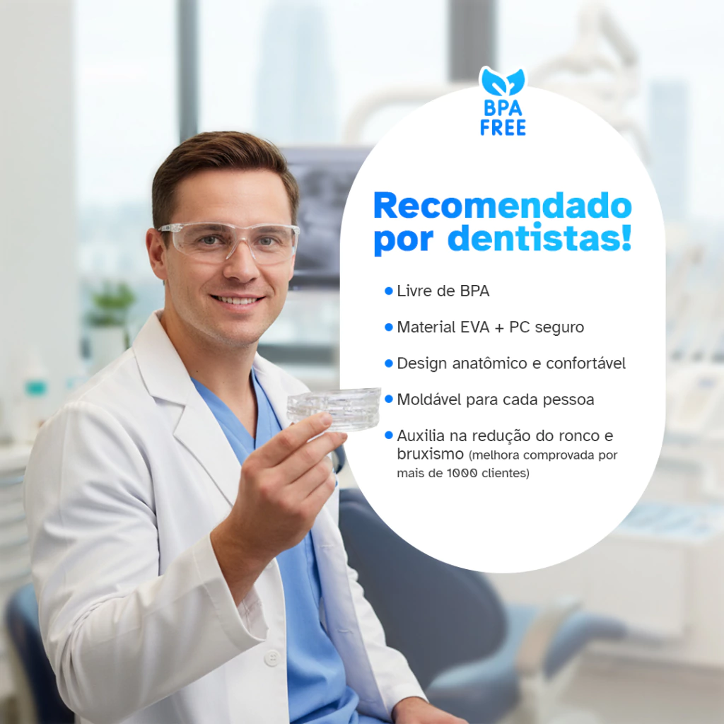 Protetor bucal de silicone em vista geral